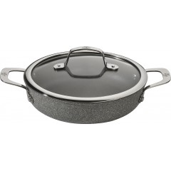 Ballarini Salina Granitium Σωτέζα με Καπάκι από Αλουμίνιο με Επίστρωση από Πέτρα 28cm